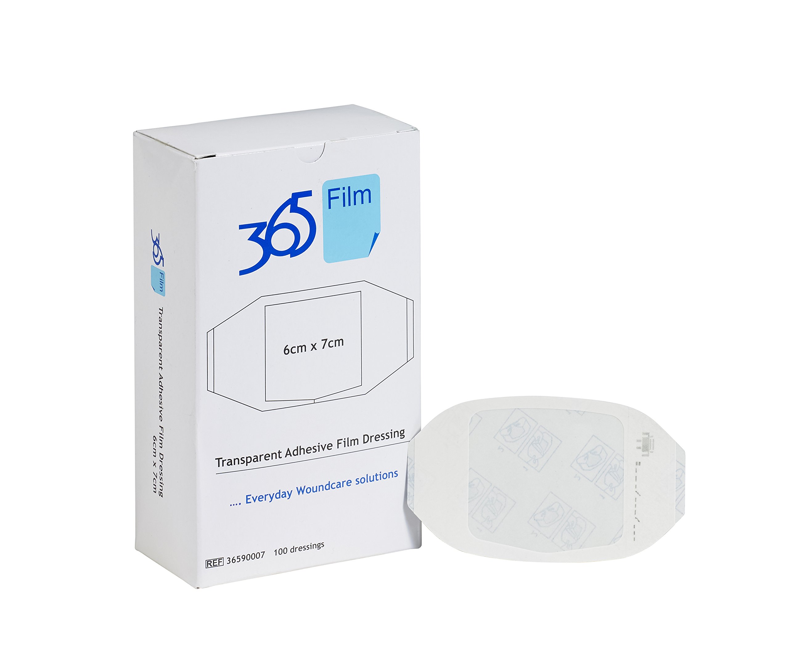 365 Transparent Film Dressing 4 x 5 cm - Pack of 100 (Ref 36590006)