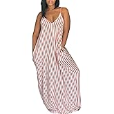 SheKiss 2026 Women's Casual Summer Floral Long Maxi Dresses Floor Length Sleeveless Plus Size Sundresses