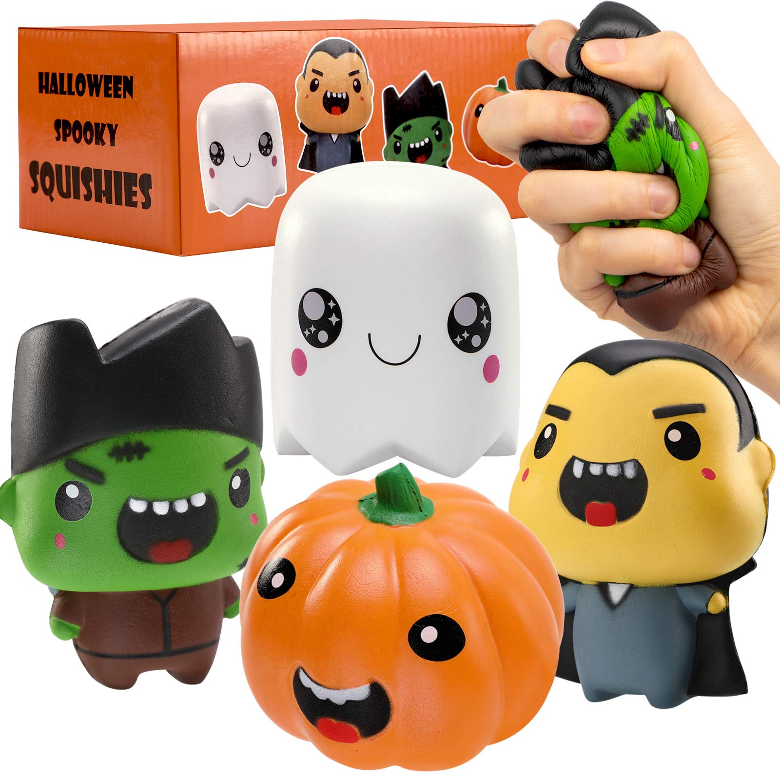 Halloween Toys Squishies Toys 4 Pack Stress Relief