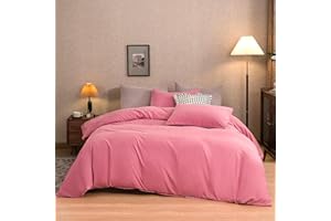 TAZMKEZM Burgundy Duvet Cover 100% Washed Cotton Duvet Cover Twin Size,1 Pieces Luxury Soft Bedding with Zipper Closure.Solid Color Pattern Duvet Cover（68x90 Inch）