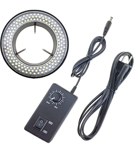 Lampada Ad Anello LED AmScope LED-144B-ZK - 144 LED, Dimmer, Per Microscopi - Foto 7