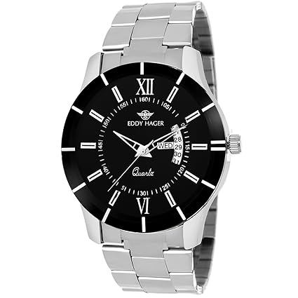 Black Day and Date Mens Watch EH-206-BK