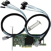 YiBaoTong LSI 9207-8I SAS2308 PCI Express 3.0 PCIe X8+2*SFF-8087 SATA Cable | With SAS2308 Chip 6Gbps SAS SATA HBA IT Mode FW:P20 LSI 9207-8i ZFS FreeNAS unRAID Controller Card