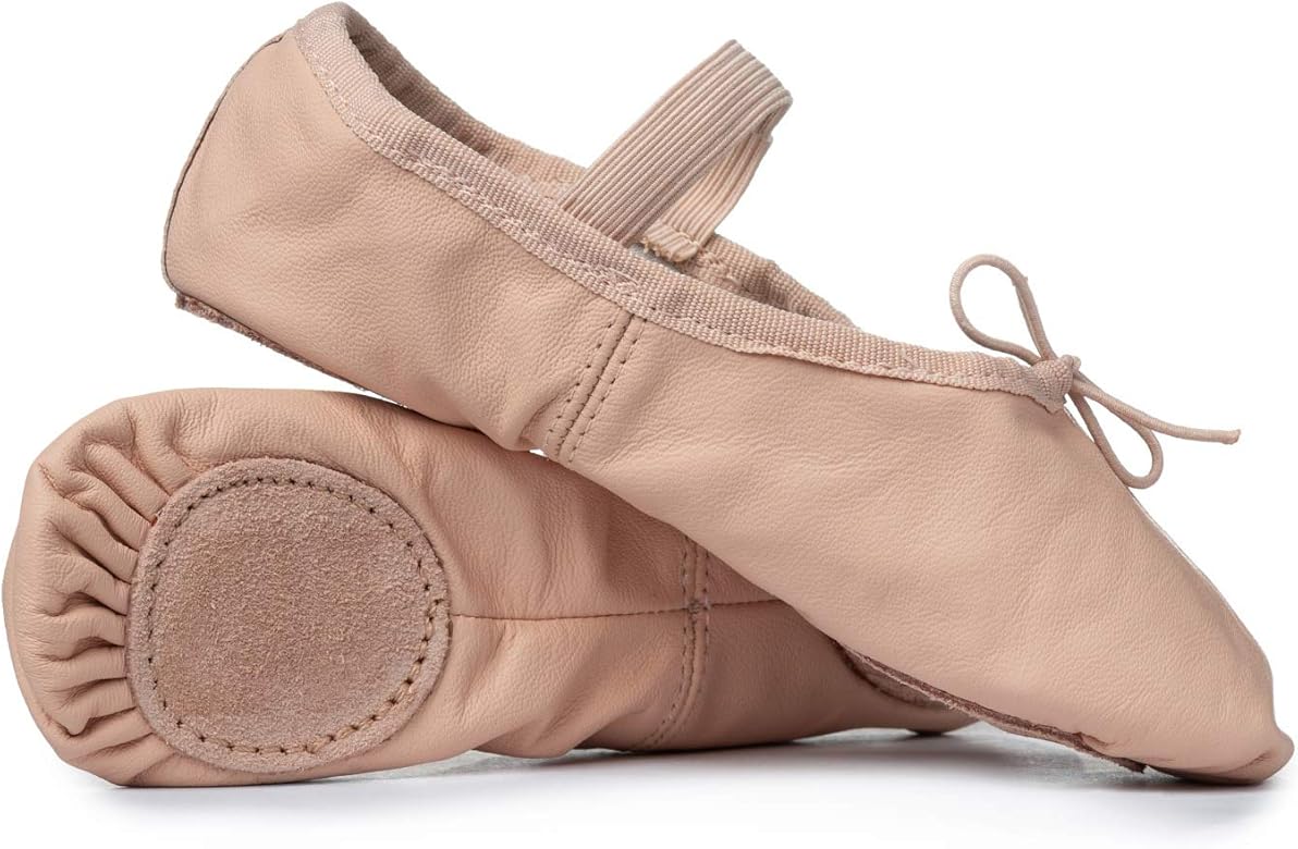 tan leather ballet shoes