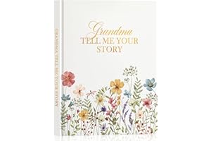 Lanpn Grandmas Life Story Journal 260+ Prompts, Grandma Memory Guided Legacy Keepsake Book to Fill Out, Tell Me Your Story, M