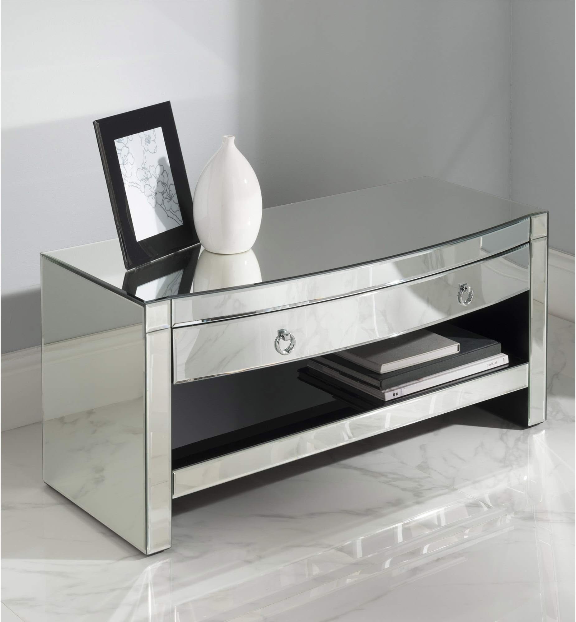 homesdirect365 Florence Mirrored TV Cabinet