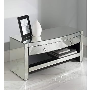 Homesdirect365 Florence Mirrored Tv Cabinet Amazon Co Uk Kitchen