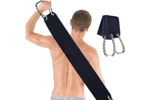 OWIIZI Exfoliating Back Scrubber for Shower, Double-Sided Back Scrub Washcloth with Antiskid Handles for Use in Shower, Body 