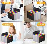 Fun Storage Expanding File Organiser Box 24 Pockets A4 Rainbow Divider view 7