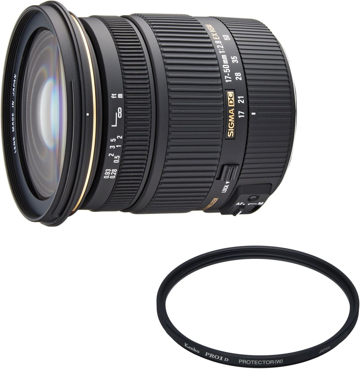 Sigma 標準ズームレンズ 17 50mm F2 8 Ex Dc Os Hsm キヤノン用 Aps C専用 Kenko レンズフィルターセット 保護フィルター 通販 Amazon