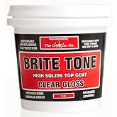 CrystaLac Brite Tone Polyurethane Instrument Finish, High Solids Non-Yellowing Super-Hard &amp; Scratch Resistant Clear Coat for Musical Instruments, for Wood Metal Plastic &amp; Glass, 8-Fl.Oz., Clear Gloss