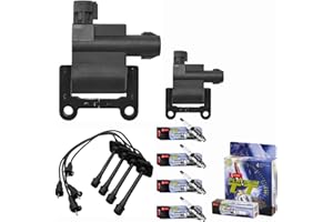 Yoshi Motors Pack of 2 Ignition Coil + 4 Platinum Spark Plug With Wireset Replacement For Toyota Camry Solara RAV4 2.0 2.2 L4 UF180 UF-180 1997 1998 1999 2000 2001