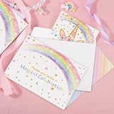 WERNNSAI Magic Unicorn Party Invitations with Envelopes 20 Cards 12.5x18 cm view 8