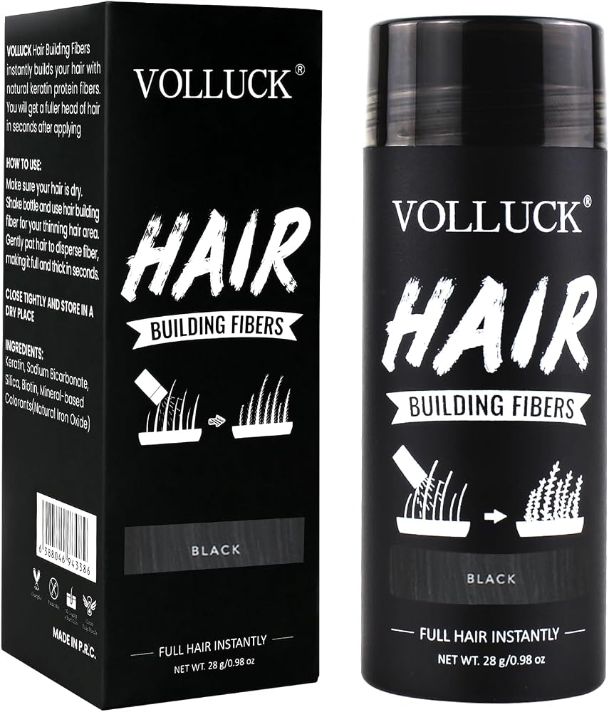 VOLLUCK Hair Fibers for Thinning Hair, Instant Coverage Hair Building Fibers for Women and men, Natural Hair Powder for Conce