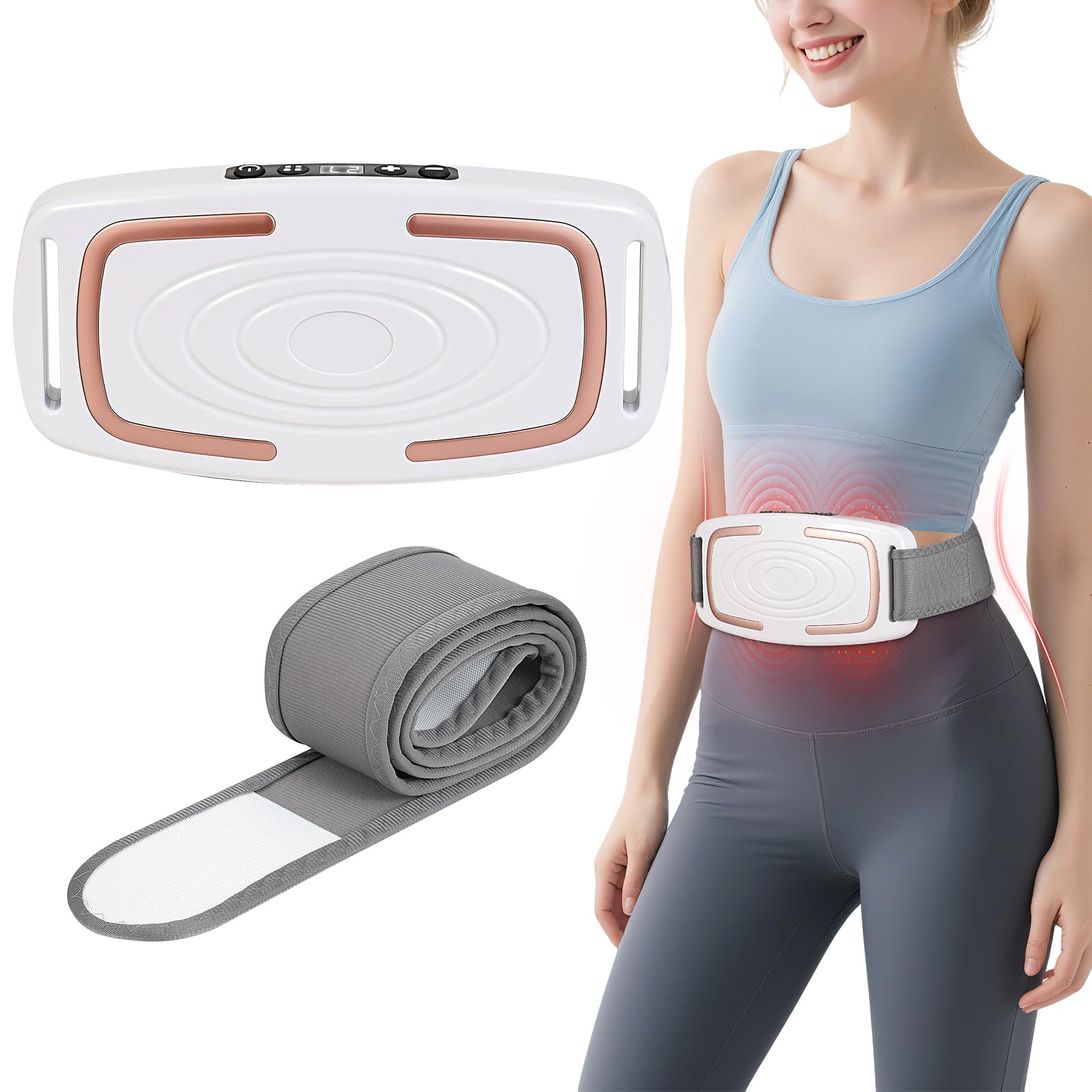 Photo 1 of Boxactionss Vibration Plate Portable,Battery Vibration Plate for Travel,Weight Loss Shaker,Cordless and Mini,9-Level Adjustable,White