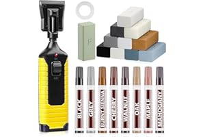 Vinyl Laminate Floor Repair Kit with Heat Pen, 11 Colors Hardwood Wood Floor Wax & 8PCS Touch Up Marker, Linoleum Repair Kit 