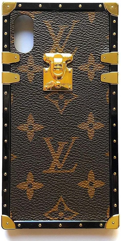 Chenglnn Designer Luxury Stylish Cover Phone Case for iPhone Xs Max(Brown)