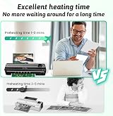 MAXDONE A4 Laminator 4-in-1 Hot Cold with Pouches Cutter Corner Rounder view 2