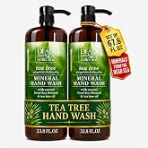 Dead Sea Collection Hand Soap Pump Tea Tree - Hand Wash Liquid with Dead Sea Minerals and Tea Tree Nourishing - Invigorates &amp; Detoxifies Oil - Gentle for All Skin Types Pack of 2 (33.8 Fl Oz Each)