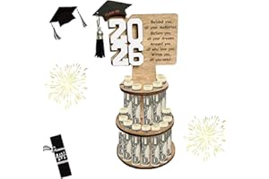 Graduation Money Bank for Cash Gifts, Black and Gold Layered Money Box for Home Décor, Creative Tiered Design Money Holder wi