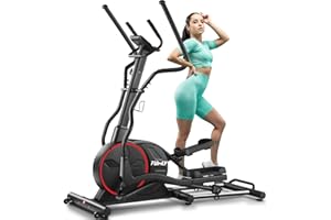 FUNMILY Elliptical Exercise Machine, Elliptical Machines for Home Use with Hyper-Quiet Front Driving System, Home Exercise Equipment for Cardio Training, Home Fitness Stepper Machine Max 400LBS