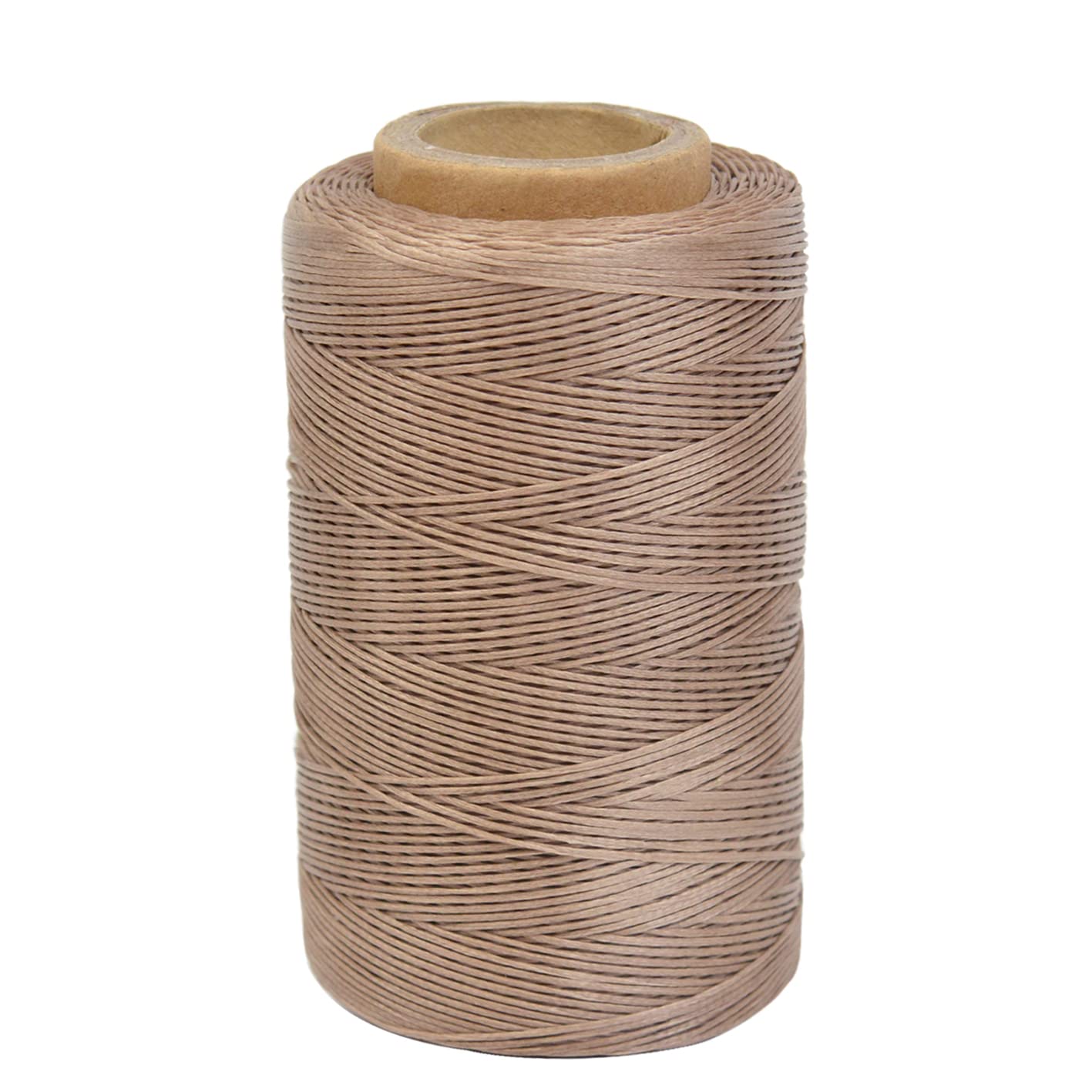 Waxed Thread 284 Yards 150D 0.8MM Leather Sewing Waxed Thread for Shoes Repairing Bookbinding Leather Craft DIY (Brown, 6#)