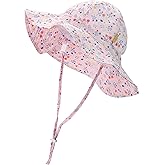 DASMINI Baby Girls Sun Hat Cute Flower Toddler Summer Outdoor Infant Beach Wide Brim Flowers and tie dye