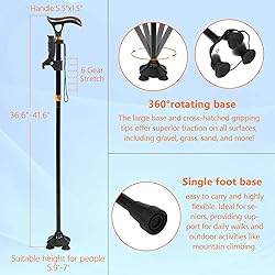 LJINNOVEX Folding Adjustable Walking Cane with