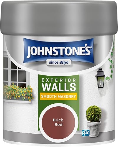Johnstone’s Exterior Smooth Masonry Paint Tester Pot Brick Red 225ml