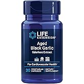 Life Extension Aged Black Garlic, Heart Health Support Supplement, Blood Pressure Health Support, Cholesterol Health Support, Once-Daily, Gluten Free, Vegetarian, Non-GMO, 30 Capsules