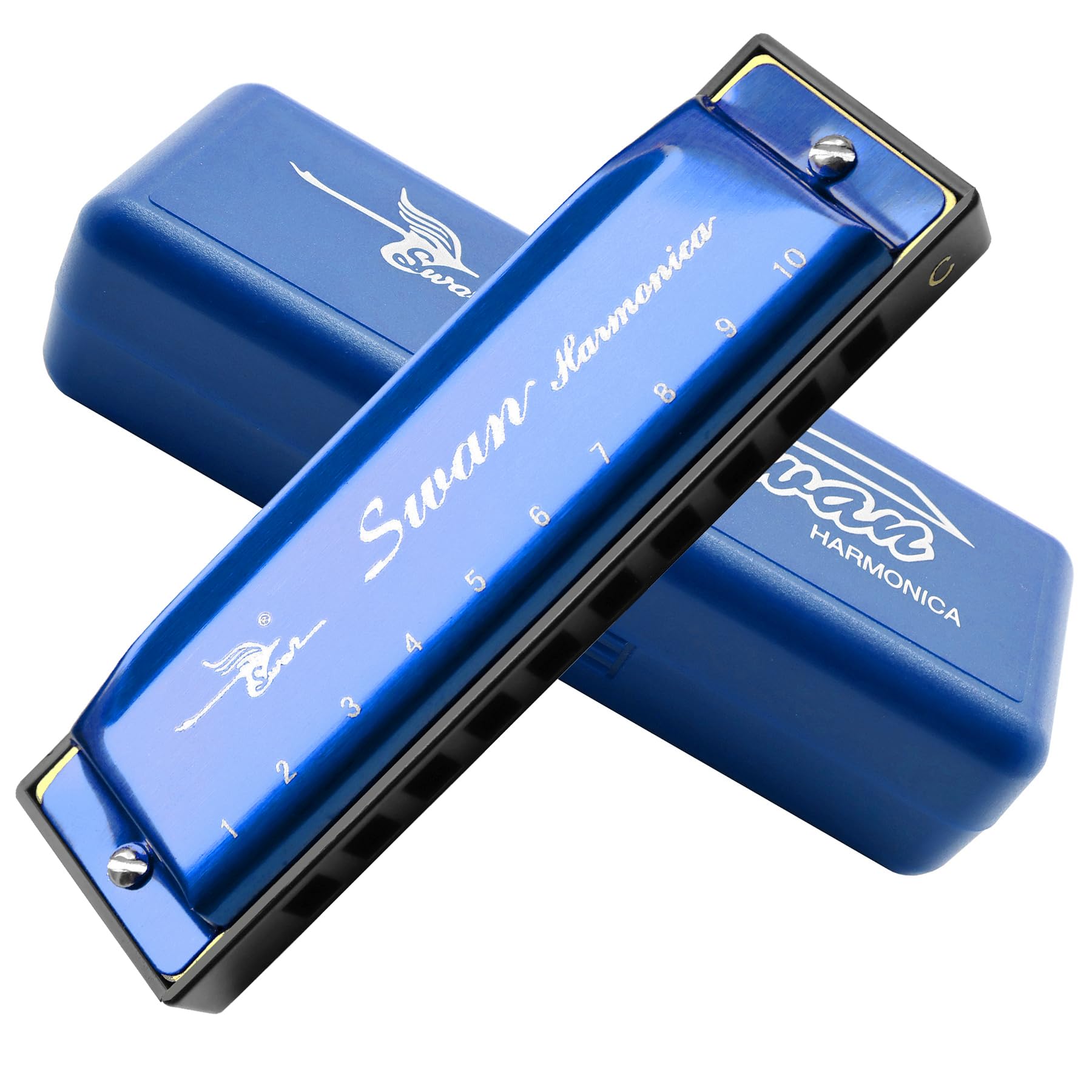Tioamy Harmonica Armonica Mouth Organ Blues Harmonica Key of C 10 Hole 20 Tone Polyphony Diatonic Harp for Blues Folk Jazz Pop Music Instrument Gift โ image 1