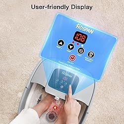 HOSPAN Collapsible Foot Spa with Heat, Bubble, Red