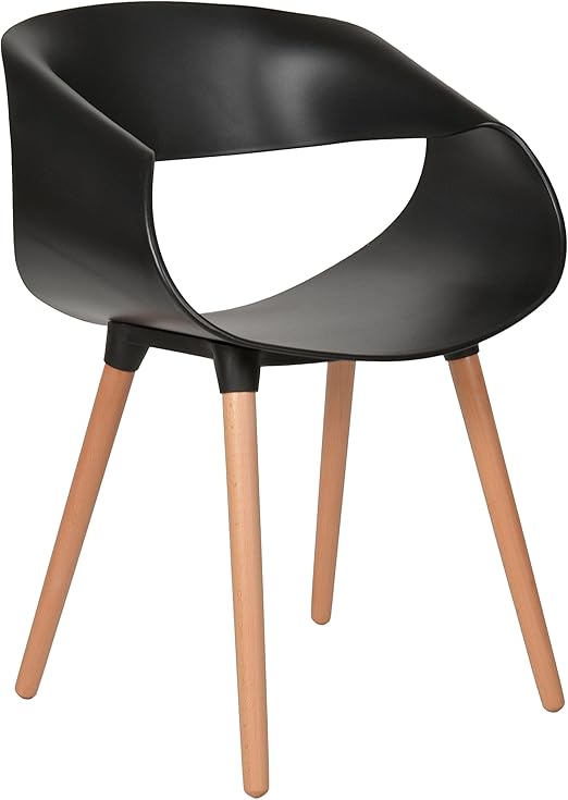 Ts Ideen 1x Design Stuhl Wohnzimmer Esstisch Kuchen Esszimmer Sitz Schwarz Holz Buche Amazon De Kuche Haushalt