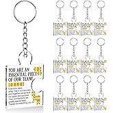 DRMNPKT Team Appreciation Gifts for Employee Coworker Staff Bulk, Teamwork Thank You Gift Set Puzzle Piece Acrylic Keychains