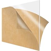 SimbaLux Acrylic Sheet Clear Cast Plexiglass 12&rdquo; x 12&rdquo; 1/4&rdquo; Thick (6mm) | Square Panel, Transparent Plastic Plexi Glass Board with Protective Paper for Signs, DIY Display Projects, Craft, Easy to Cut