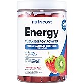 Nutricost Energy Complex Stickpack (20 Servings) Strawberry Kiwi Flavored - Gluten-Free + Non-GMO