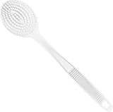 Manicare White Plastic Bath Brush Exfoliating Long Handle Non Slip view 2
