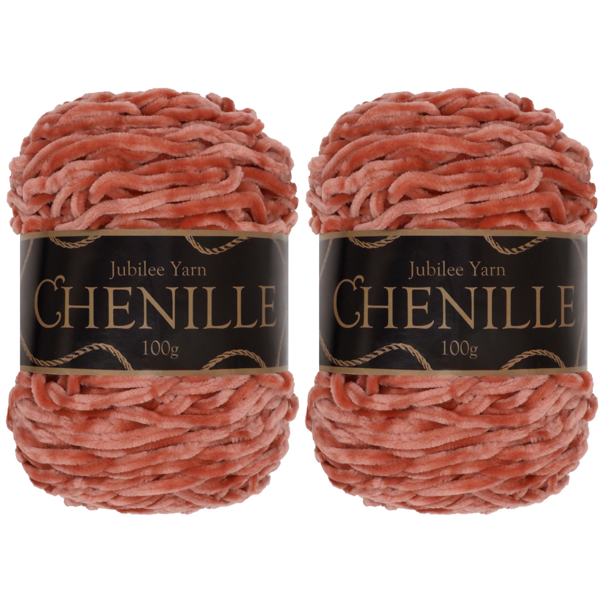 JubileeYarn Chenille Yarn - Worsted Weight - 100g/cake - Rose Quartz - 2 Cakes — image 1