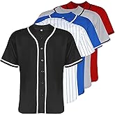 Mens Baseball Jersey Blank Plain Button Down Shirts Short Sleeve Hip Hop Hipster Active Team Sports Uniforms S-XXXL