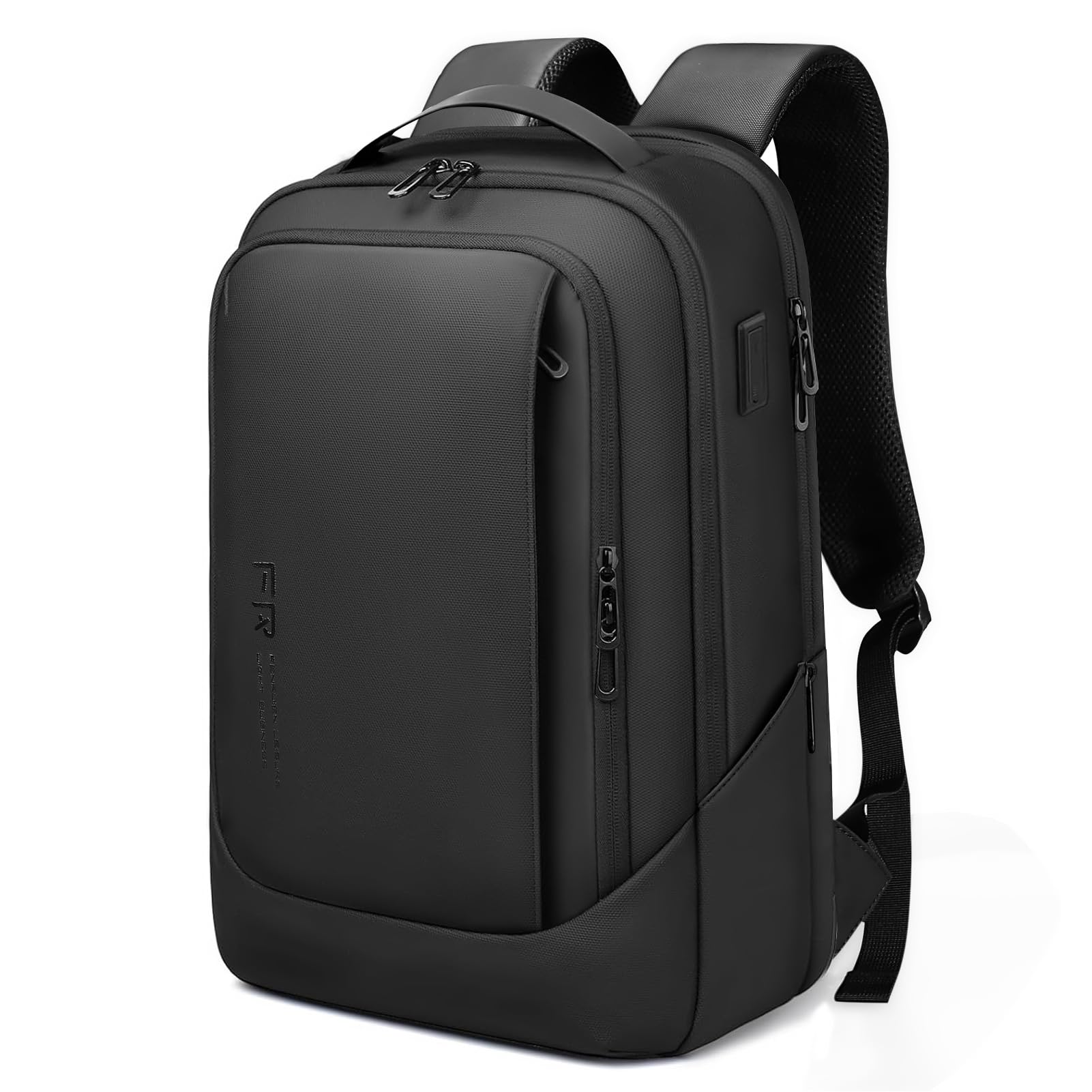 [FENRUIEN] ビジネスリュック リュック メンズ 2025最新 多機能 マチ拡張 防水 盗難防止 バックパック 大容量 15.6インチ PC リュックサック USB充電ポート 耐衝撃 ラップトップバック 通勤・通学・旅行・出張用 ブラック商品画像