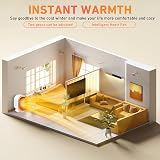 Deyaah 1200W Ceramic Plug In Fan Heater Portable 2 Heat Modes 220V White view 4