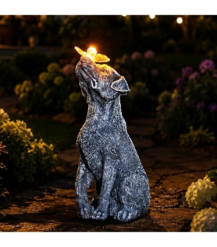Amazon.com: FMXYMC Solar Labrador Retriever Statue, Outdoor