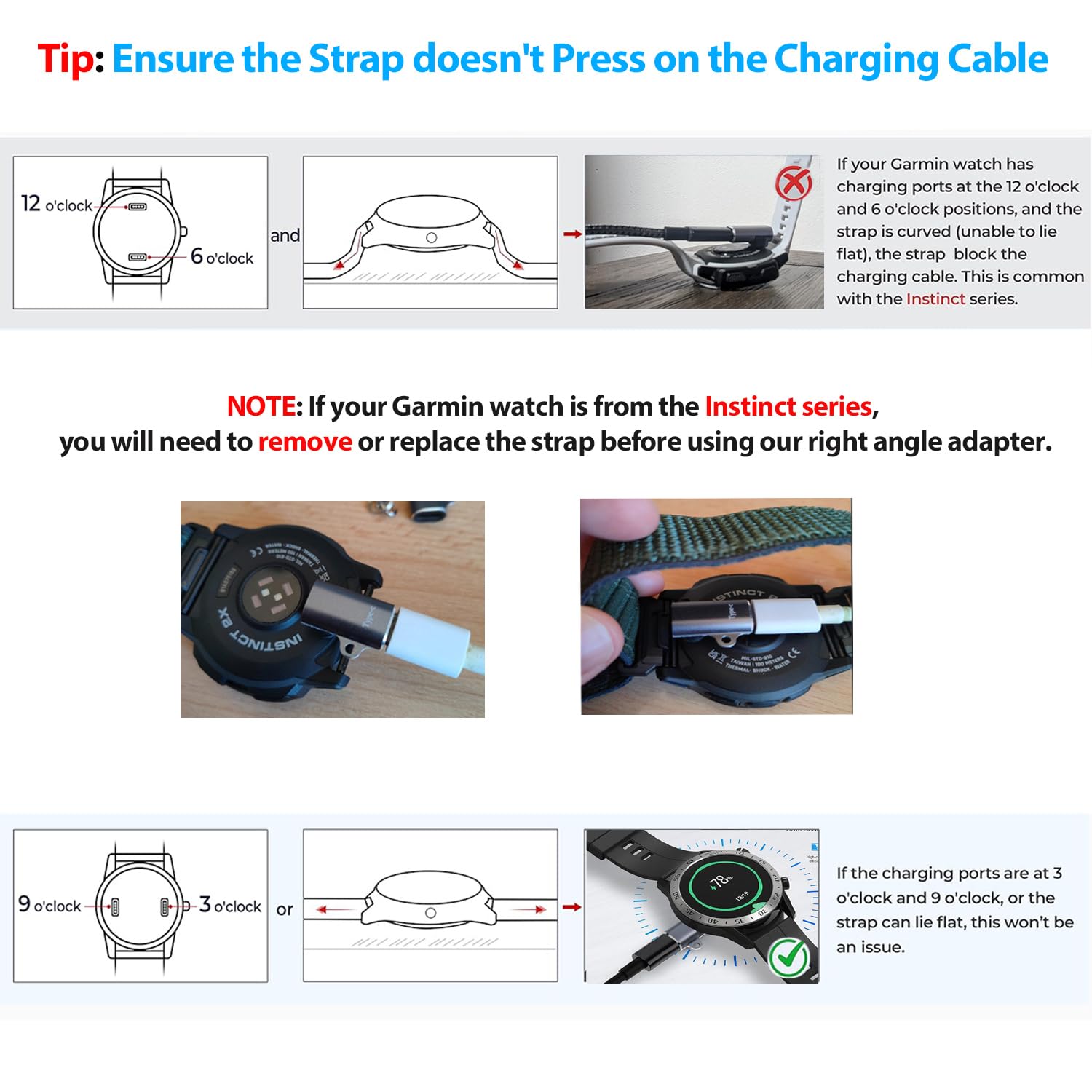 USB-C zu Garmin Watch Ladeadapter 4-Pack,USB C Ladekabel Uhr Adapter für Garmin Fenix 8/7/7X,Vivoactive 6 5 4S,Forerunner 970/570/165/965/955/945/265/255/55,Venu 3/3S/2S/SQ,Epix Pro 2,Instinct,Tactix 5