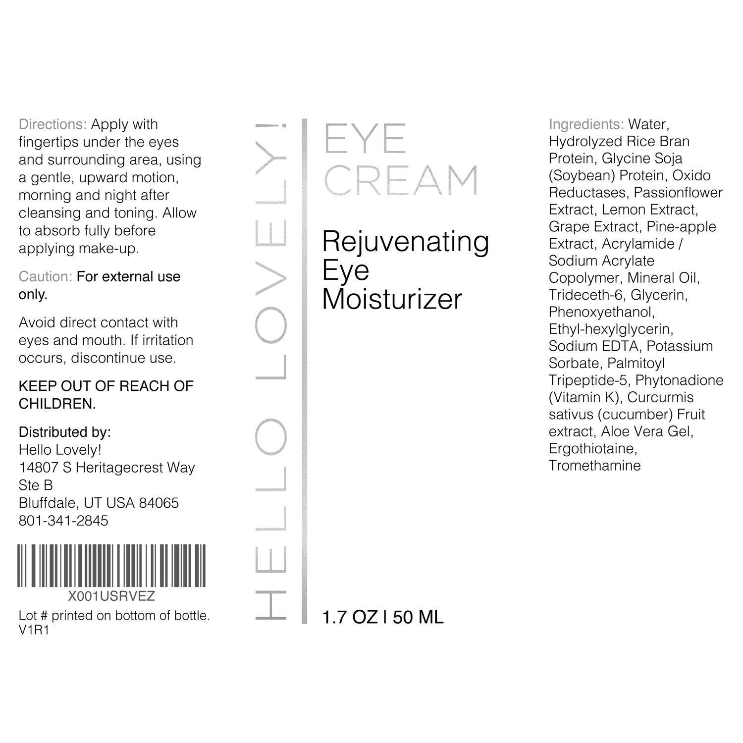 Anti Aging Eye Cream Moisturizer for Under Eye Bags, Dark Circles, and Puffiness - Reduce Wrinkles, Fine Lines, and Crows Feet - Made in USA - 1.7 fl oz Unscented: Beauty