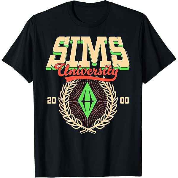 Amazon.com: The Sims Vintage Distressed The Sims Logo Video Game T