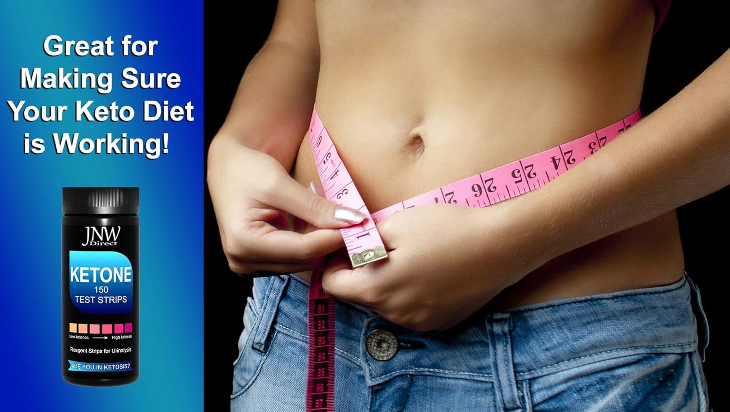 Ketone Test Strips, 150 Urinalysis Keto Test Strips for Testing Body Urine Ketosis Levels, Perfect Kit for Ketogenic and Weight Loss Diets, Free App & Ebook Included: Health & Personal Care