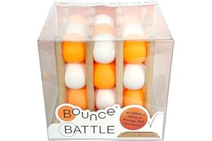 Bounce Battle™ Wood Edition – Family & Party Game for Kids, Teens & Adults – Fast-Paced Skill and Strategy Tabletop Game – Includes 27 Balls & Wooden Cube – Game of The Year Award Winner