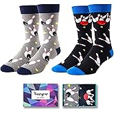 HAPPYPOP Funny Socks for Men - American Flag Optometry Golf Bowling Medical Teeth Gifts