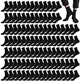 Tergy 50 Pairs Quarter Ankle Socks Crew Socks Athletic Socks for Men Women Breathable Cushion Socks for Running Hiking