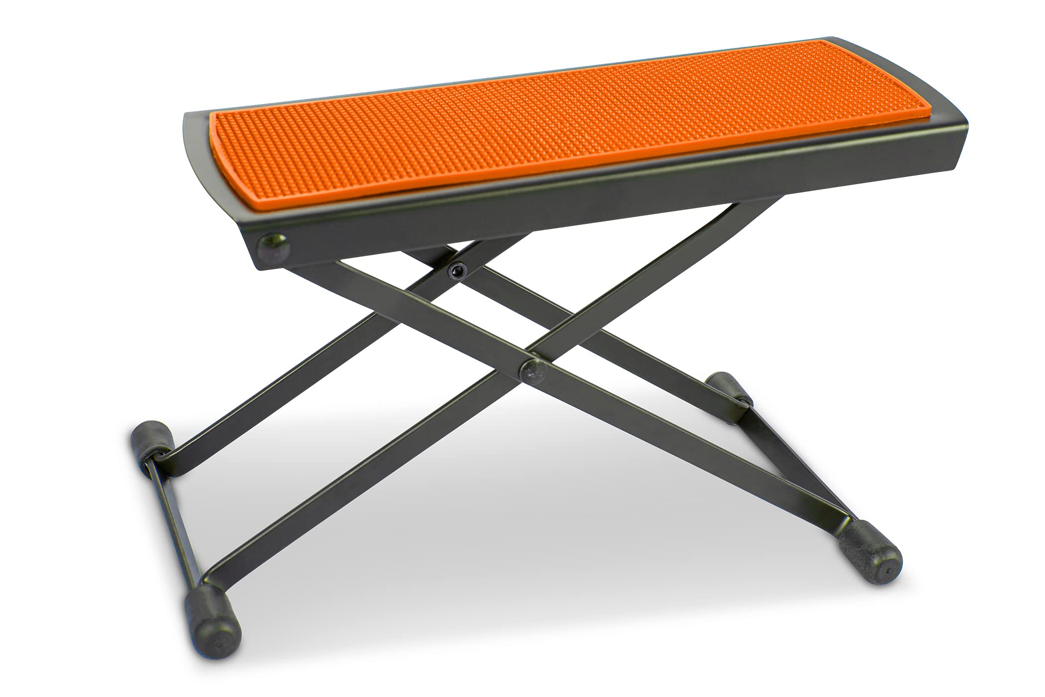 GEWA Metal Footrest (guitar rest), adjustable, compact and robust in orange